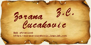 Zorana Čučaković vizit kartica